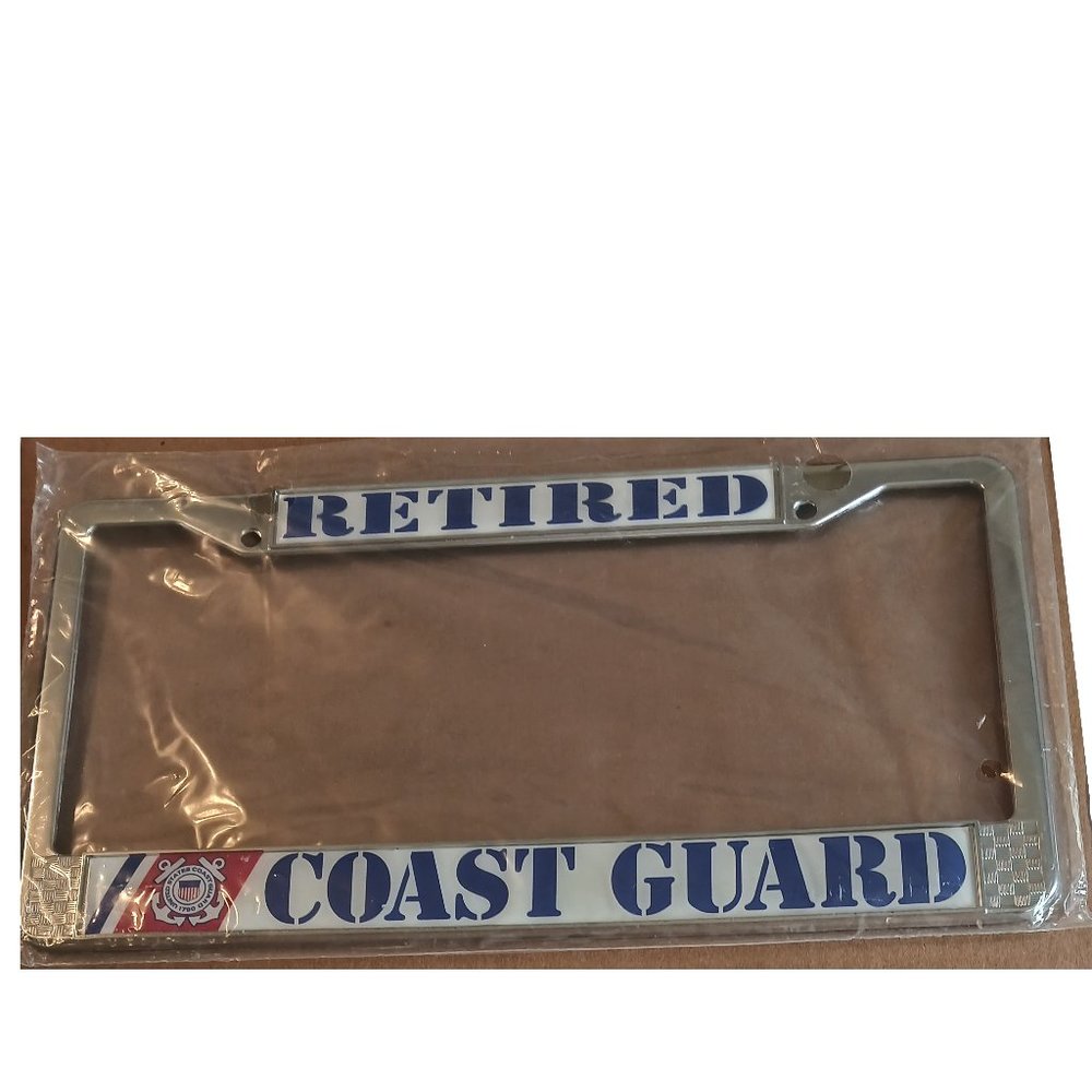 Retired Coast Guard License Plate Frame